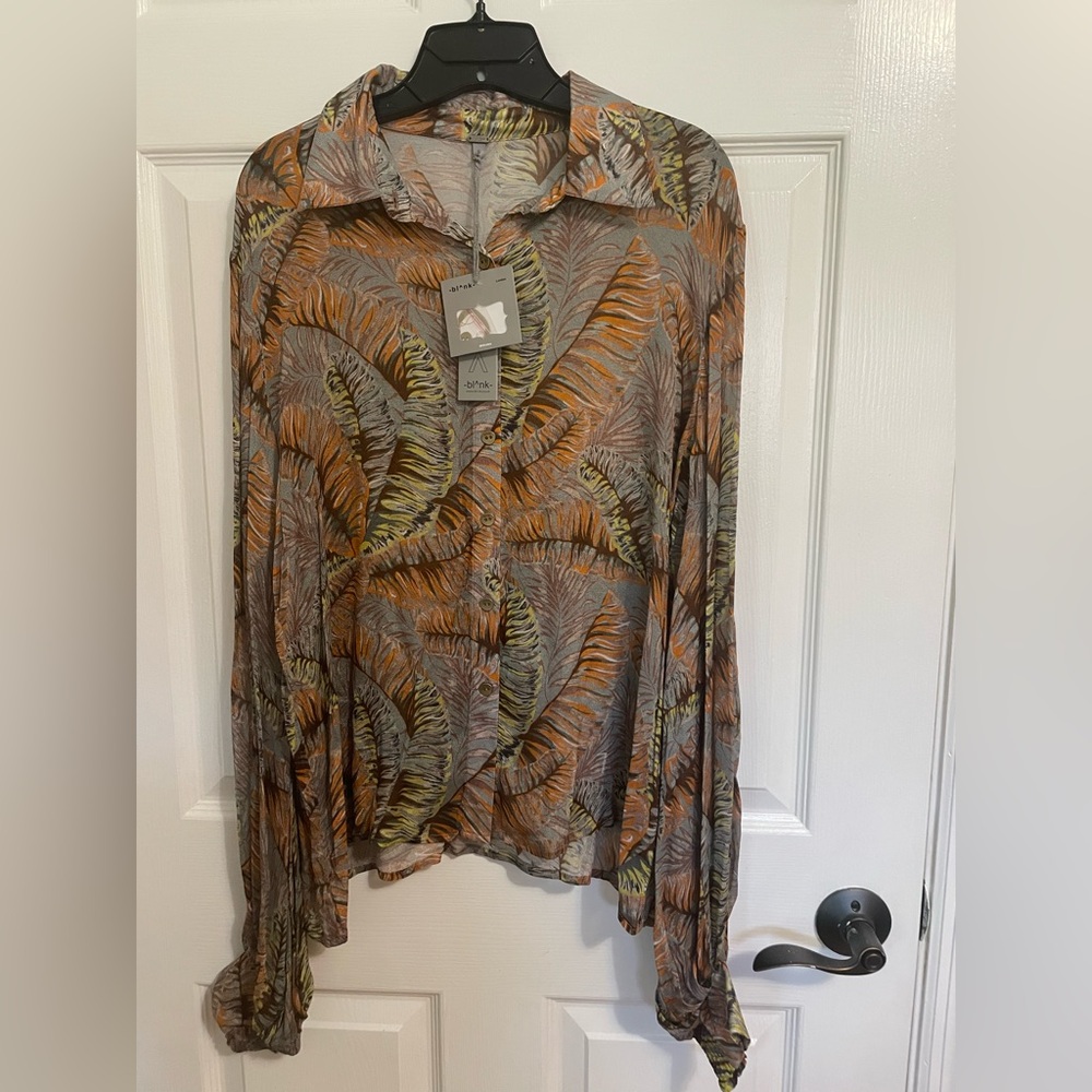 Tropical Print Women's Blouse